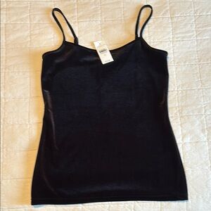 Ann Taylor Black Fitted Camisole Top